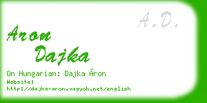 aron dajka business card